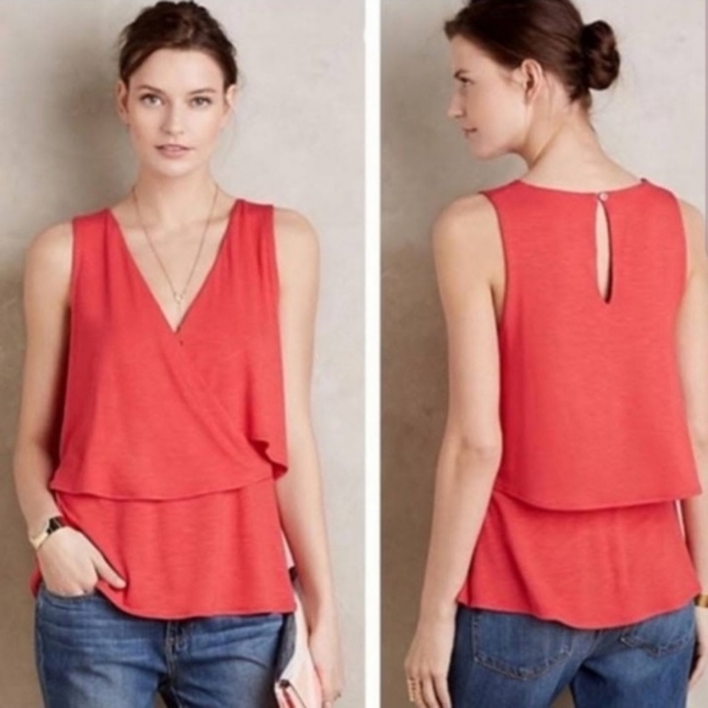 Anthropologie Valma Tiered Tank